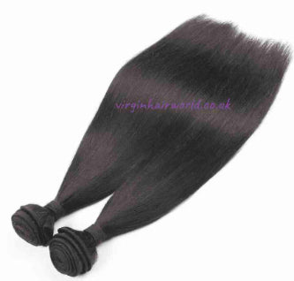 Two bundles of silky straight human hair