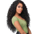 Beautiful Brown  woman wearing Brazilian Natural wavy human hair
