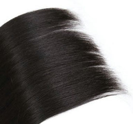 Half shot of three bundle human hair silky straight 