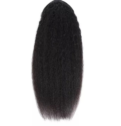 Human Hair Kinky Straight Pony Tail