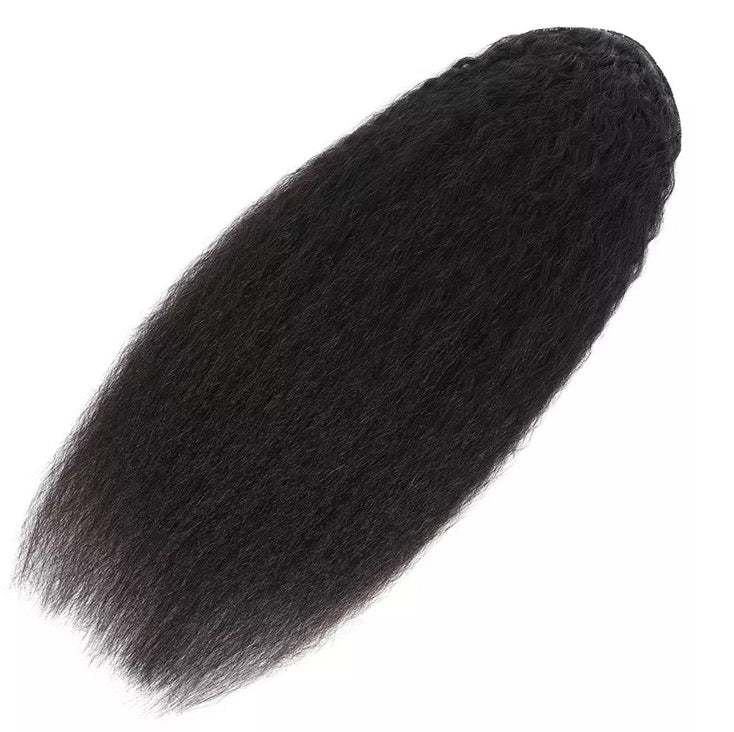 Human Hair Kinky Straight Pony Tail