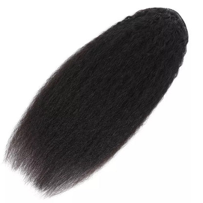 Human Hair Kinky Straight Pony Tail