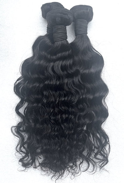 Brazillian Natural Wavy hair in Natural black color